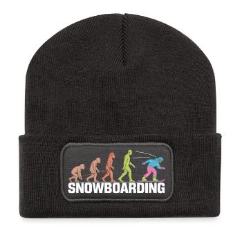 Die Evolution des Snowboard-Designs - Recycelte Patch Beanie - Dunkelgrau - Vorne