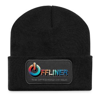 Turn Off - Recycelte Patch Beanie - Schwarz - Vorne