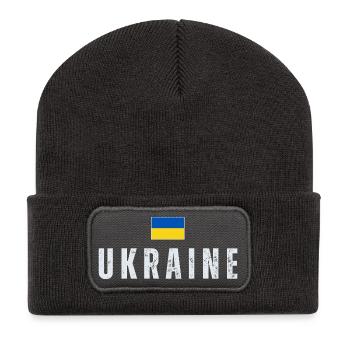 Drapeau ukrainien, fierté ukrainienne - Beanie recyclé à patch - charbon - Devant