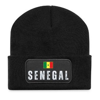 Senegalese flag, proud Senegalese - Recycled Patch Beanie - black - Front