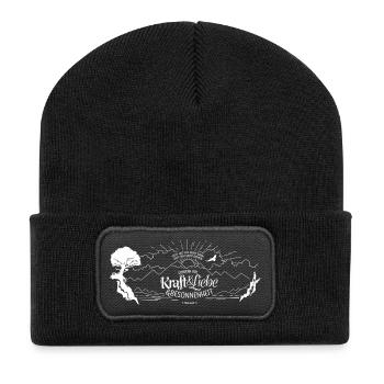 Gott hat uns keinen Geist der Furcht gegeben - Recycelte Patch Beanie - Schwarz - Vorne