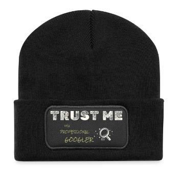 Know-it-all guy - Recycled Patch Beanie - black - Front