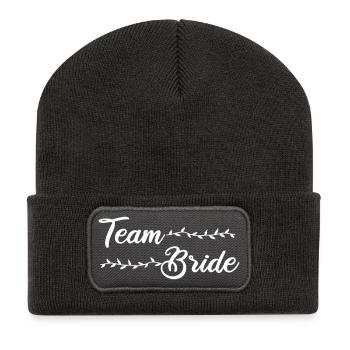 team bride - Recycelte Patch Beanie - Dunkelgrau - Vorne