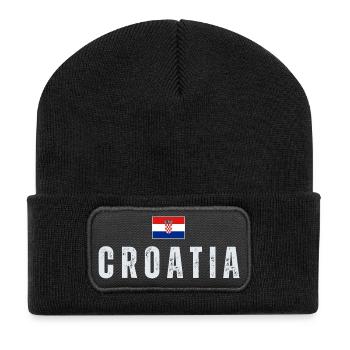 Croatian flag, I love Croatia - Recycled Patch Beanie - black - Front