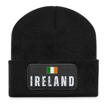 Flagge von Irland, Irish Pride - Recycelte Patch Beanie - Schwarz - Vorne