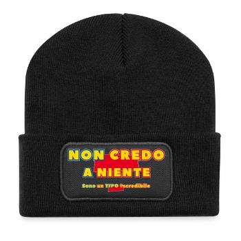 Incroyable - Beanie recyclé à patch - noir - Devant