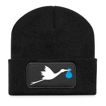 Stork stork boy - Recycled Patch Beanie - black - Front