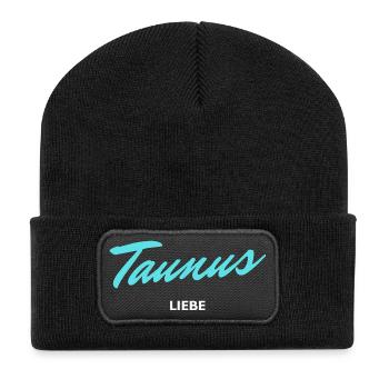 Taunusliebe goes 80s (with white) - Recycled Patch Beanie - black - Front