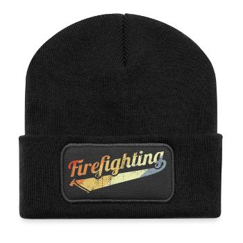 Fire Brigade Vintage Look - Recycled Patch Beanie - black - Front