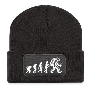 Bigfoot Sasquatch Cache-cache Dictons - Beanie recyclé à patch - charbon - Devant