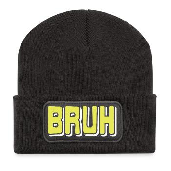 BRUH Meme Réaction Internet Argot Sarcasme Humeur - Beanie recyclé à patch - charbon - Devant