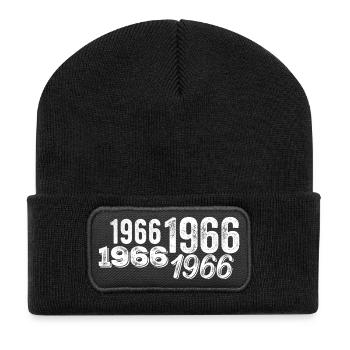 1966 - Recycelte Patch Beanie - Schwarz - Vorne