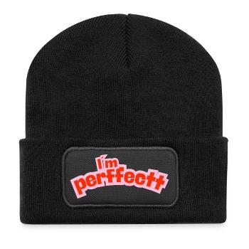 Perfect pink - Recycled Patch Beanie - black - Front