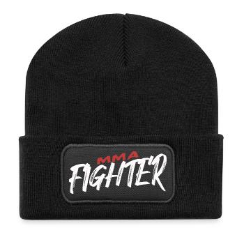 MMA Fighter Power Statement - Recycelte Patch Beanie - Schwarz - Vorne