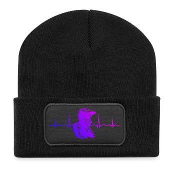 Motocross Power Motocross Design - Recycelte Patch Beanie - Schwarz - Vorne