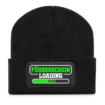 Test de conduire 2026 Test de permis de conduire - Beanie recyclé à patch - noir - Devant