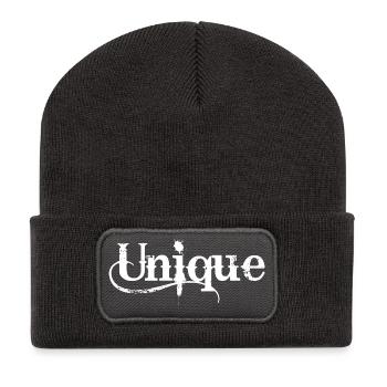 unique unique unique self-worth unique - Recycled Patch Beanie - dark grey - Front