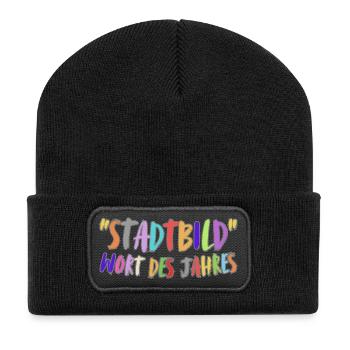 Cityscape Word of the Year - Recycled Patch Beanie - black - Front