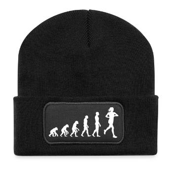 COURSE DE JOGGING FEMME, COURSE PUISSANTE ! JOGGING, COURSE - Beanie recyclé à patch - noir - Devant