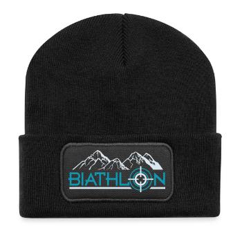 biathlon - Beanie recyclé à patch - noir - Devant