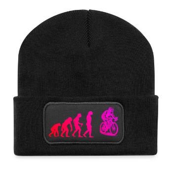 Roadbike Fokus pur - Recycelte Patch Beanie - Schwarz - Vorne