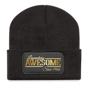Légendaire Awesome Vintage Vintage 1966 Années 60 - Beanie recyclé à patch - charbon - Devant