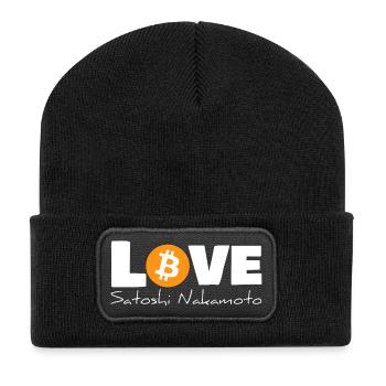 lovesatoshi - Recycled Patch Beanie - black - Front