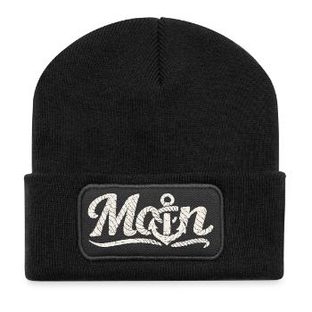 Moin Anker Küsten Design - Recycelte Patch Beanie - Schwarz - Vorne
