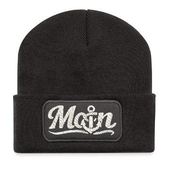 Conception côtière Moin Anchor - Beanie recyclé à patch - charbon - Devant