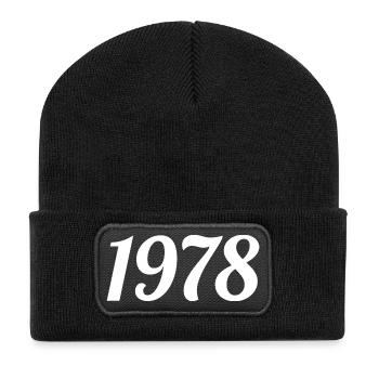 1978 Vintage 1978 Retro Birthday 1978 Gift - Recycled Patch Beanie - black - Front