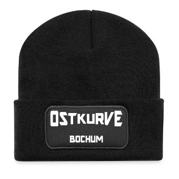 Schichtwechsel in Bochum Ruhrpott - Recycelte Patch Beanie - Schwarz - Vorne