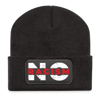 No Racism - Recycelte Patch Beanie - Dunkelgrau - Vorne