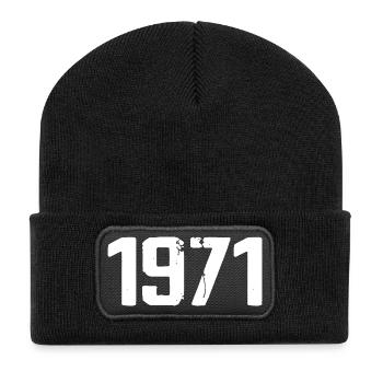 1971 - Awesome since 1971 - Recycled Patch Beanie - black - Front