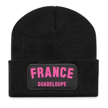 Guadeloupe, France - Beanie recyclé à patch - noir - Devant