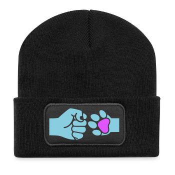 Fist Paw Check Team - Recycled Patch Beanie - black - Front