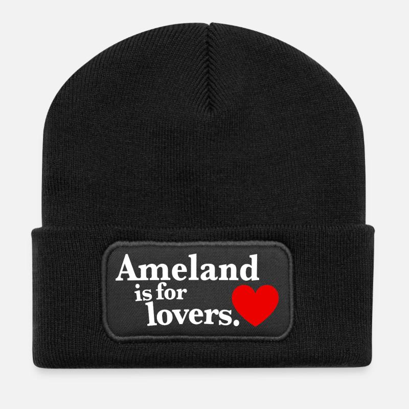 Amamants d’Ameland - Classique I - Beanie recyclé à patch - noir