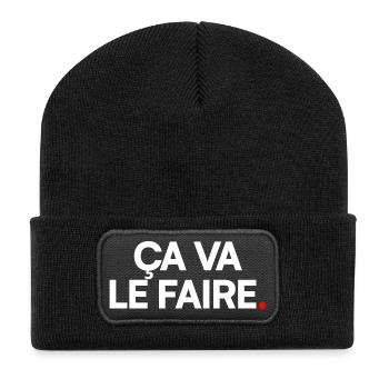 Ça va le faire - Beanie recyclé à patch - noir - Devant