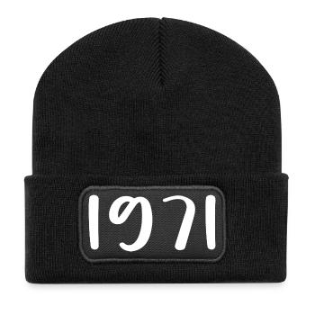 1971 Limited Edition 55th Birthday 1971 - Recycled Patch Beanie - black - Front