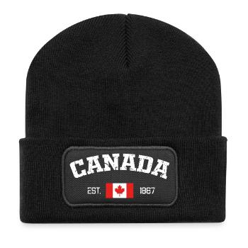 Canada Vintage Maple Crest 1867 - Recycled Patch Beanie - black - Front