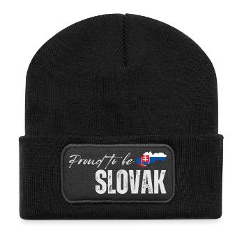 Fier Slovaque, j’aime la Slovaquie - Beanie recyclé à patch - noir - Devant