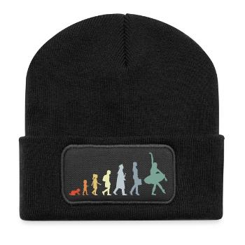 Évolution du danseur de ballet vintage - Beanie recyclé à patch - noir - Devant