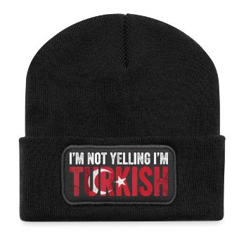 Turkish Turkey Funny Turk - Recycled Patch Beanie - black - Front