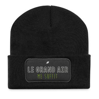 Le Grand Air Me Suffit - Nature Minimaliste - Beanie recyclé à patch - noir - Devant
