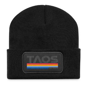 Taos - New Mexico - USA - Amerika - Ski Resort - Recycelte Patch Beanie - Schwarz - Vorne