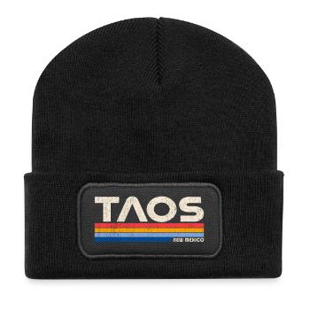 Taos - New Mexico - USA - Amerika - Ski Resort - Recycelte Patch Beanie - Schwarz - Vorne