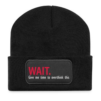 time to think about it - Recycled Patch Beanie - black - Front