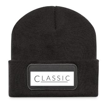 Classic white - Recycelte Patch Beanie - Dunkelgrau - Vorne