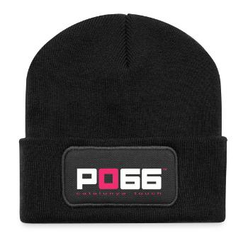 PO66 rose et Blanc - Catalunya touch - Beanie recyclé à patch - noir - Devant