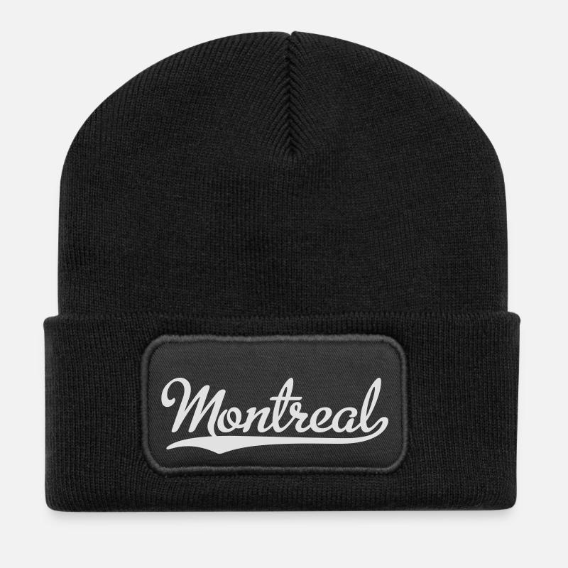 Montreal - Recycelte Patch Beanie - Schwarz