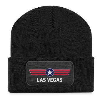 las vegas - Beanie recyclé à patch - noir - Devant